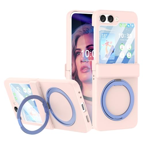 Protection charnière Galaxy Z Flip 6 coque rose anti-rayure avec béquille
