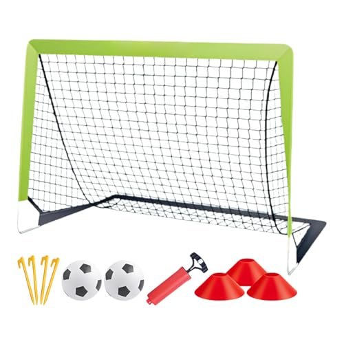 RNXRZANK Children's Soccer with Ball for, Green 1 Net
