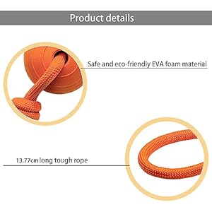 Dog ball on a rope dog toyfloating foam dog ball with ropetug ball toy for small medium large dogs aggressive chewers   cucciolini doodles