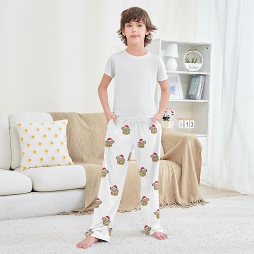 Boys' Pants Capybara Animal Christmas Long Bottoms Jogger Pants Elastic Waist Trousers with Pockets S-XL3