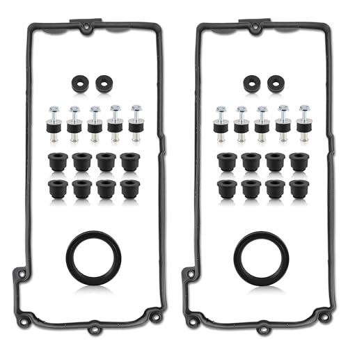 Image of MOTOALL 11127513194 Valve Cover Gasket Set w /Grommets Seals Left & Right 11127513195 Fit for BMW 745Li 750i 645Ci 550i 650i 750Li 545i 650i X5 Alpina B7 2002-2010 4.4L 4.8L