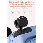 HotWay 26 Inch Expandable Checked Luggage with Cup Holder, Hardside TSA Approved Luggage with Spinner Wheels, Top Opening Suitcase For Travel, Black - Image 4