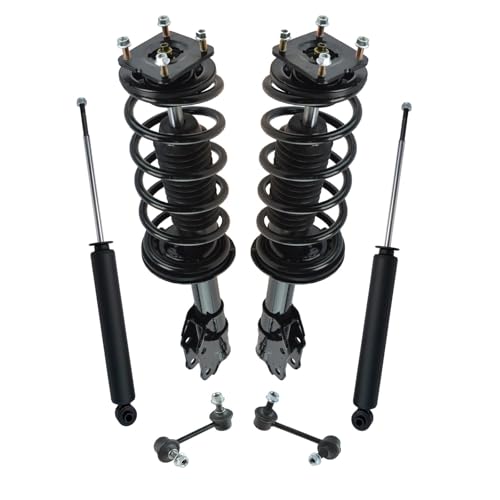 Image of TRQ Front and Rear Suspension Kit Complete Strut & Coil Spring Assembly Shock Absorber Sway Bar Stabilizer Link Compatible with 2007-2012 Mazda CX-7