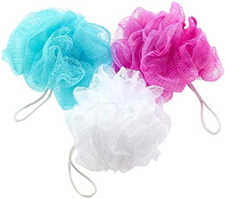 Chandan Product Round Bath Sponge Loofah/Scrub, soft Loofahs Sponge- Set of 4 (Multicolor)