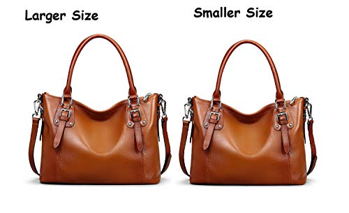 HESHE Genuine Leather Tote Satchel