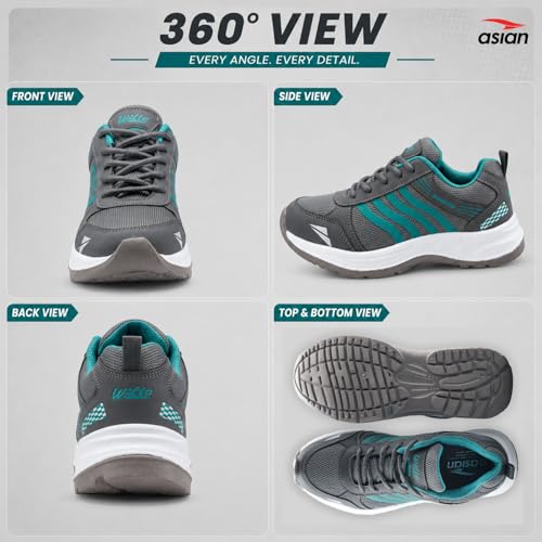 Image of ASIAN Wonder-21 Men's Running Shoes | Lace-Up Shoes with Lightweight Mesh Upper | Cushioned Comfort & Durable Grip for Daily Use