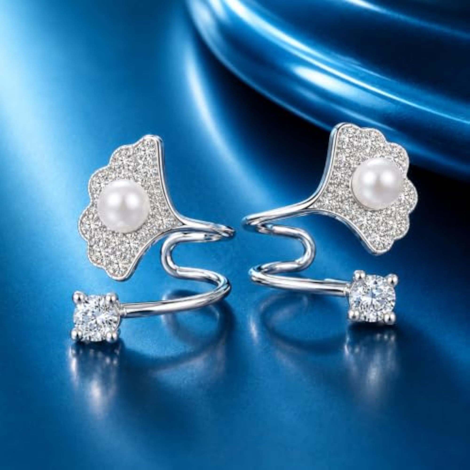 Women's Regal 925 Silver Emerald Drop Cluster Earrings, Gift for Women