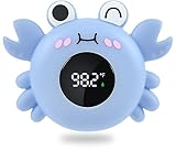 Baby Bath Thermometer Tub Water Temperature Thermometer for Bathtub Crab Newborn Baby Safety Floating Tub Toy Gift for Toddlers, Girls, Boys, Infants 1 2 3 4 Years Old