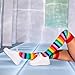 Leg Avenue womens Rainbow Pride Festival Thigh Highs Casual Sock, Multi, One Size US