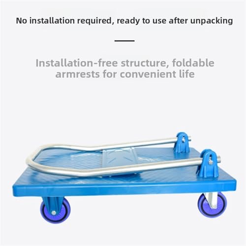 Carro plegable portátil con plataforma para carga miniatura 4