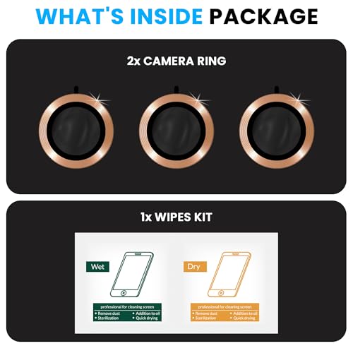 Image of ArmourPro Premium Camera Lens Protector Tempered Glass Compatible For iPhone 17 Pro Tough HD Individual Aluminum Alloy Rings 9H Camera Cover, Scratch-Resistant,Camera Lens Protection| Orange