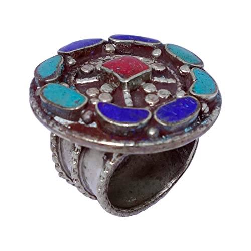 Anneaux Créateur Plaqué Argent 925 et turquoise pour homme et femme
