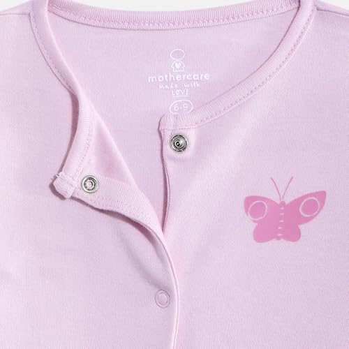 Image of Mothercare Sleepsuit Sleeveless Cotton Apple Print Pack of 5 Multicolour