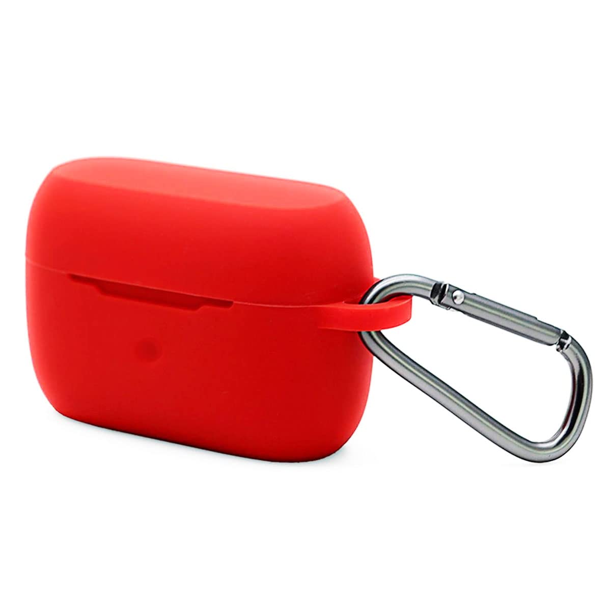 LIRAMARK Shockproof Protective Silicone 360° Cover Case with Buckle Designed for Jabra Elite 85t (Red)