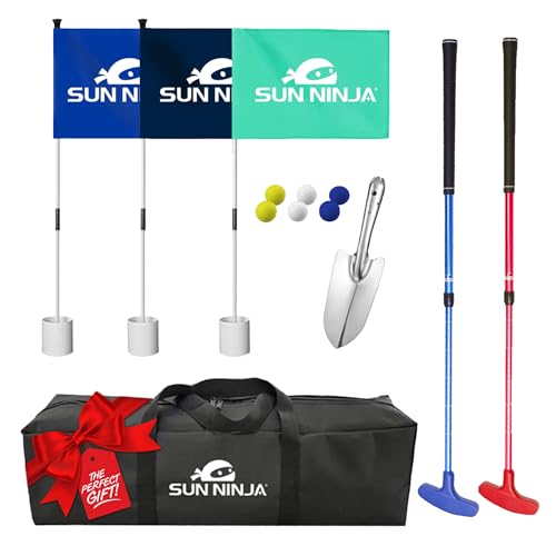 SUN NINJA Beach Golf Set for Low Tide Play, Portable &...