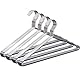 MISSLO 20 Stück Kleiderbügel aus Metall 0,4 cm Dick Anzugbügel Jackenbügel mit Rutschfester Oberfläche Heavy Duty Kleiderbügel aus Edelstahl für Kleiderschrank Mantel Kleidung Hemd, 41,6 cm