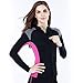 Luzhengyang Pink Women Wetsuits Jacket 2mm Neoprene Long Sleeve Wet Suit Tops -ion for Diving & Surfing - M