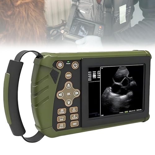SHAHRYAR Ecógrafo Veterinario Portátil,Kit De Escáner Portatil De Ultrasonido Veterinario,con Una Sonda Impermeable De 3.5mhz,para La Gestación De Cerdos Y Ovejas