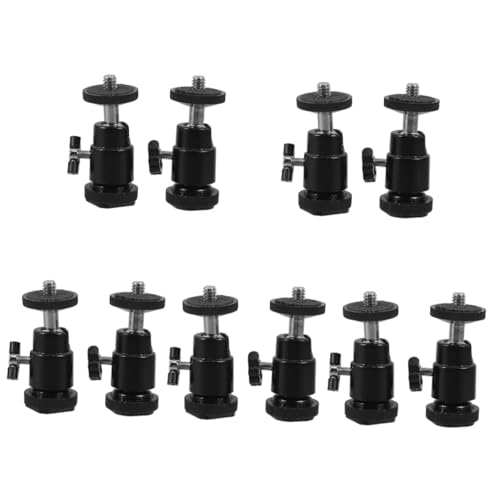 TEHAUX 4sets Tripod Ball Head Mount Durable Alloy Rotating Screw Adapter for Cameras Projectors and Live Streaming Gear Stable and Reliable Support 2pcs*4