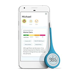 Kinsa Smart Thermometer for Fever – Digital Medical Baby, Kid and Adult Termometro – Accurate, Fast, FDA Cleared…