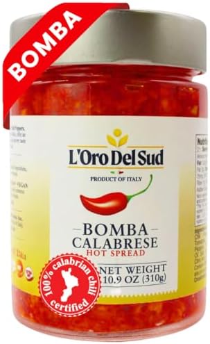 L'Oro Del Sud Calabrian Bomba Hot Pepper Sauce/Spread (10.9 oz) 310g