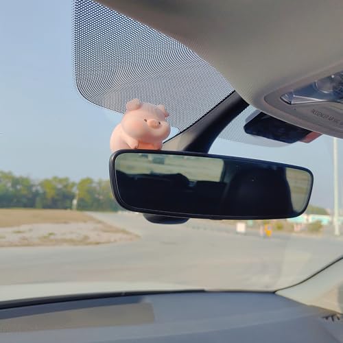 Image of Cute Furry Animal Rear View Mirror Accessories, Car Dashboard Decoration | Soft Texture, Car Interior Accessories, Ornament for Car Screen, Rearview Mirror or Computer Monitor