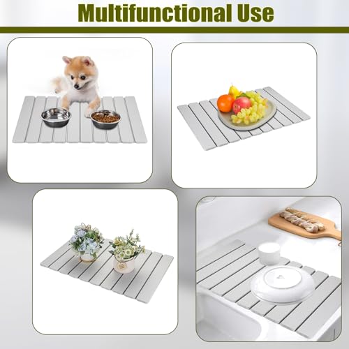 SUMTree Multi-Piece Combination Diatomite Stone Bath Mats, Non-slip washable Modern Mats for Bathroom Kitchen, Laundry Room - Image 2