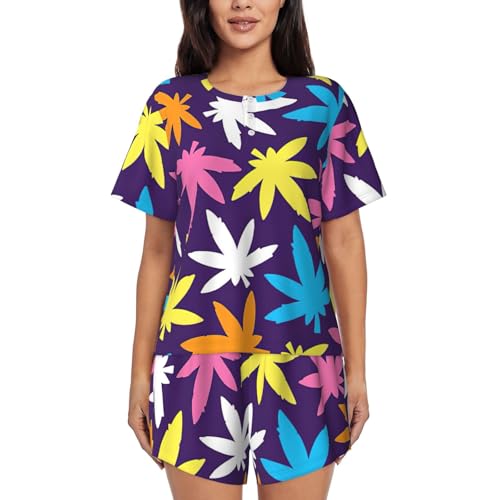 Pyjama coloré femme avec poches pour nuits d'été fraîches