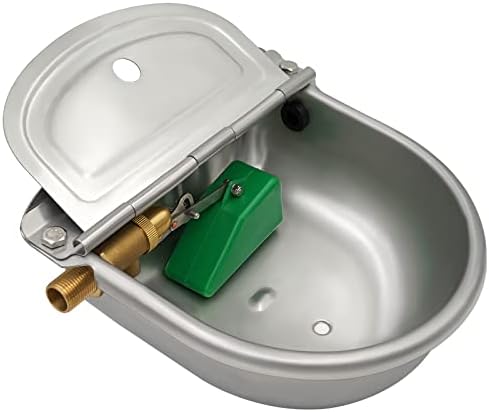 Automatic Water Bowl Dispenser, Livestock Water Trough with Drain Plug for Dog Horse Cattle Cow Pig Sheep Pet