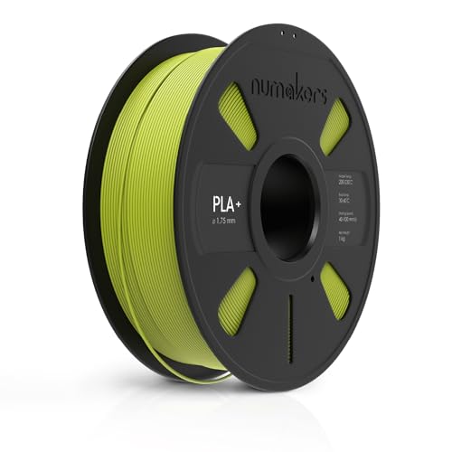 Image of NUMAKERS PLA+ 3D Printer Filament, 1.75mm, Dimensional Accuracy + /- 0.03 mm, 1 kg Spool (2.2 lbs), Compatible with Most FDM Printers (Ryobix Green)