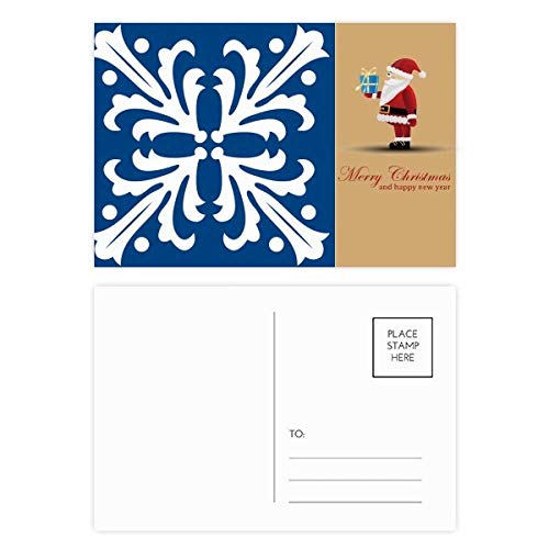 Cartes postales motif Talavera bleu lot de 20 pour ne plus manquer de cartes de voeux