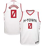 Outerstuff Russell Westbrook Houston Rockets #0 White Youth 8-20 City Edition Swingman Jersey (8)