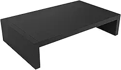 Suporte Monitor Tela Mesa 33cm Em Mdf Resistente 15mm Preto