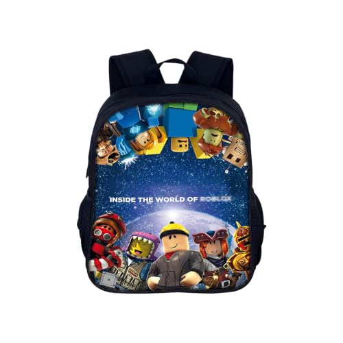 Ubephant Zaino Roblx, 14in Asilo Zainetto Bambini 3-5 anni, Zainetto dei Roblx Bambini, Cartoon Backpack, Asilo Zaino per Ragazze e Ragazzi Regalo
