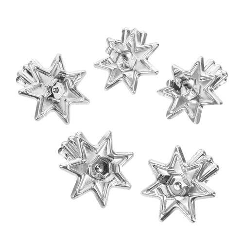 MAGICLULU 12piezas Candelabro Navideño Clips Metálicos Forma De Estrella Portavelas Clip para Árbol De Navidad Decoración De Velas para Fiestas y Eventos Festivos