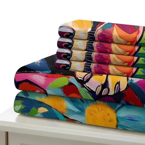 Housse de couette 140x200 chien imprimée microfibre douce parure lit simple colorée