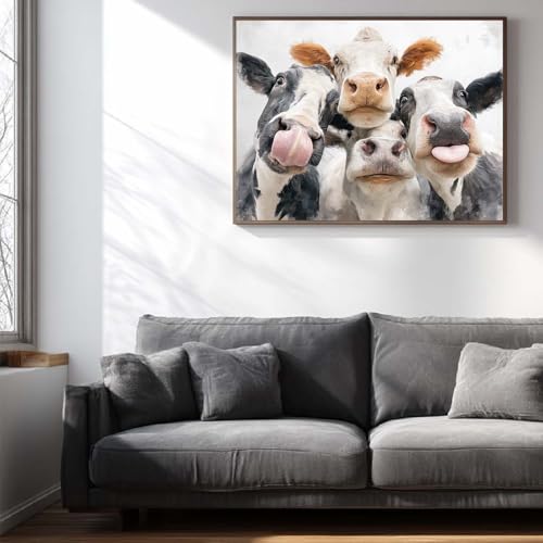 Impression sur toile art affiche vache abstraite 60x90