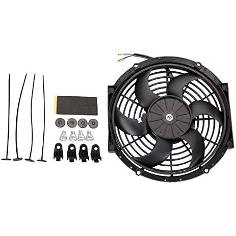 Dromedary Universal 12V Slim Fan Push Pull Electric Radiator Cooling Fan Mount Kit 10" inch Cover