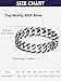 Bandmax Sterling Silver Cuban Ring Chain Ring for Men Women Sturdy Curb Link Chain Fashion Silver Band Ring Wedding Ring Promise Ring Size 13 Gift for Husband Boyfriend Son