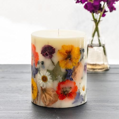 Rosy Rings Essence of Summer Botanical Candle | Luxury Aromatherapy Long Lasting Candle Home Decor Gifts Notes of Hyacinth, Honeysuckle, Rose, Cyclamen, Orange Flower Aroma Burn Time 120 Hours 5.5