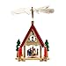 Kurt Adler Wood Alpine House Carousel with Candles, 12-Inch