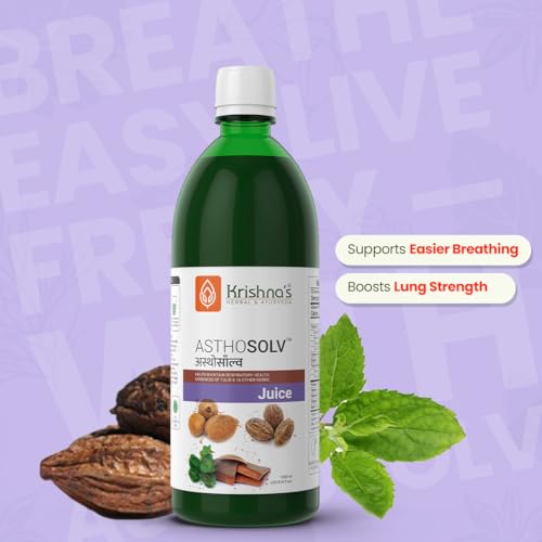 Image of Krishna's Asthosolv Juice - Goodness of Tulsi and 16 other Herbs - Help Maintain Respiratory Health - 1000 ml