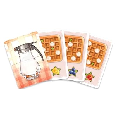 AEG Waffle Time | Draft Fruit Toppings & Whipped Cream, Create Patterns Spread Syrup | Abstract Strategy Breakfast Board Game | 1-4 Players | Ages 10+