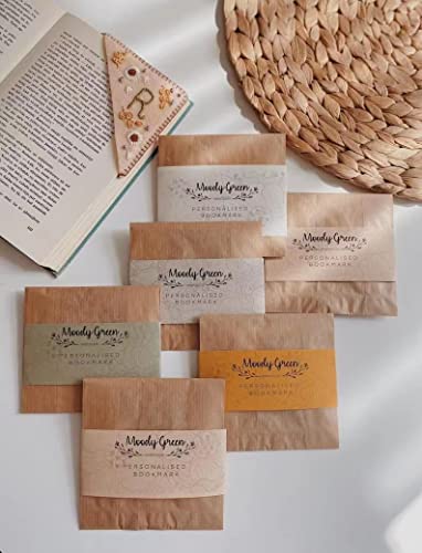 Personalized Hand Embroidered Corner Bookmark, 26 Letters Hand Stitched Felt Corner Letter Bookmark, Cute Flower Embroidery Bookmarks For Book Reading Lovers Meaningful Gift (A, Fall) #TOP3