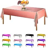 Foil Party Rectangular Table Covers Table Cloth 54 x 108 Inch Shiny Plastic Waterproof Disposable Pa