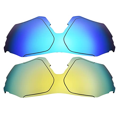 Lentes de repuesto para Oakley EVZero Range en color azul y oro de 24 quilates talla única
