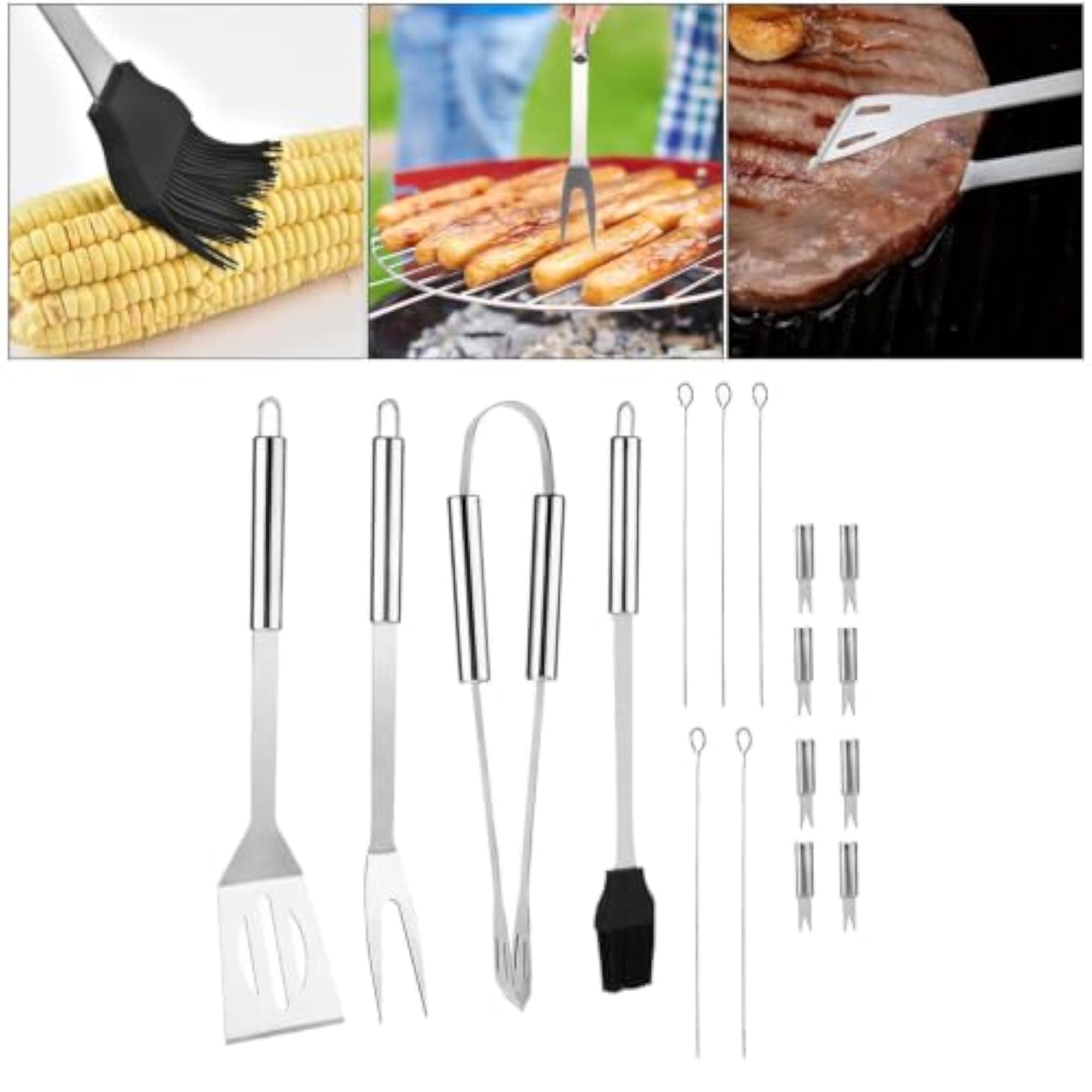 16PCS BBQ Grill Tool Set in Portable Bag