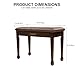 FILISITE Duet Piano Bench with Storage, Wooden Piano Stool with Waterproof Padded Cushion, Bench Seat for Vanity, Living Room, Bedroom (Wood)