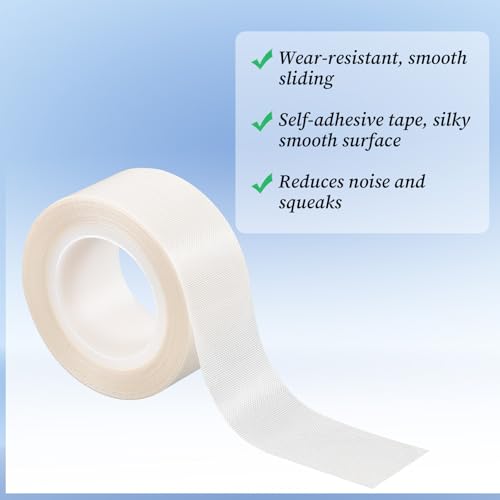 Image of 1 Roll 1 Inch x 33 Feet Low Friction Tape, Abrasion Resistant Glide Tape, Drawer Slide Tape, Drawer Glide Tapes, Squeak Resistant Tapes, Surface Protection Tapes for Wood Cabinet Curtain Furniture