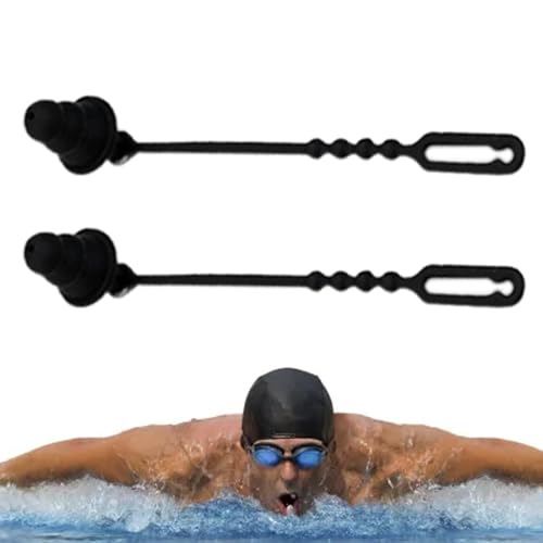 大人向けの水泳耳栓 - ファッショナブルなノイズブロッカー、ウォータースポーツイヤーギア|水泳トレーニングプールセッションのためのソフト再利用可能なプラグセットダイビングレッスン水ベースの運動の使用